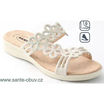 Dámská zdravotní obuv SANTÉ PO/8108 ARGENTO zdravotní pantofle vel.37-42, --- - 42