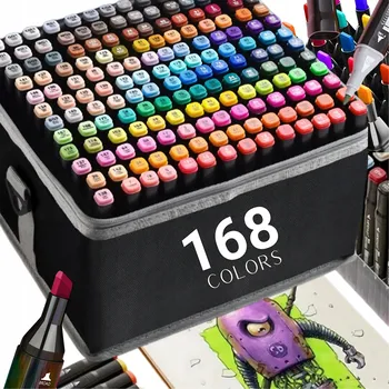 Oboustranný popisovač na alkoholové bázi vícebarevný MarSyl2023 168 ks