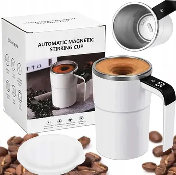 Termoska TERMOSKA AUTOMATICKÝ TERMOHRNEK S MÍCHADLEM, LCD DISPLEJEM, USB NABÍJENÍM A MAGNETICKÝM UZÁVĚREM SMART