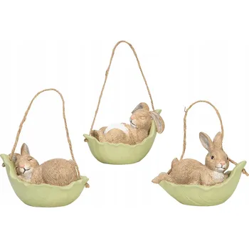 Velikonoční dekorace VELIKONOČNÍ PŘÍVĚSEK NA Velikonoce DÁREK ZAJÍČCI ZAJÍČEK 3 ks KRÁLÍK