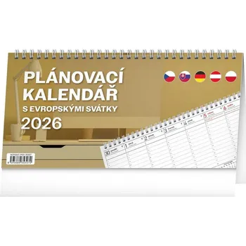 Kalendář Kalendář 2026 stolní: Plánovací s evropskými s...