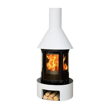 Krbová kamna Krbová kamna ABX Vermont bílý plech