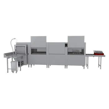 Myčka nádobí Myčka tunelová 300, studená voda, výstup vpravo, rohový předmycí modul | RM - XT 300 R CTPWR