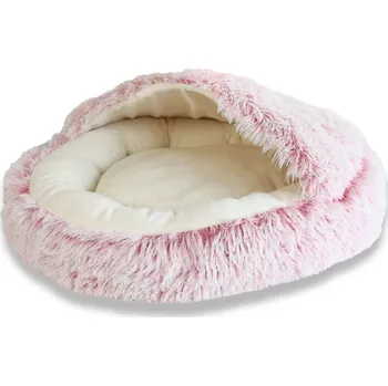 Pelíšek pro psa Pelech/kukaň pro psy/kočky Soft Igloo RŮŽOVÁ ŽÍHANÁ Vyberte velikost: M