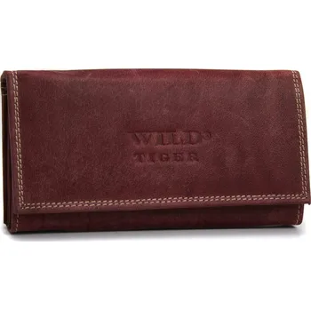 Peněženka Wild Tiger peněženka z pravé kůže červená - dámská