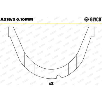 Kliková hřídel Distanční kotouč, kliková hřídel GLYCO A215/2 0.10mm