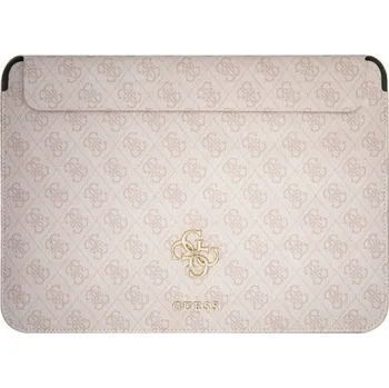 Pouzdro na tablet Guess 4G Metal Logo obálka pro iPad do 13" / MacBook do 14" - růžová