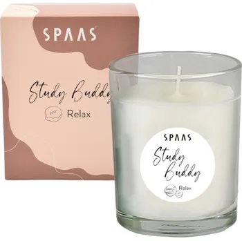 Svíčka Vonná svíčka ve skle STUDY BUDDY 9,5 cm krémová
