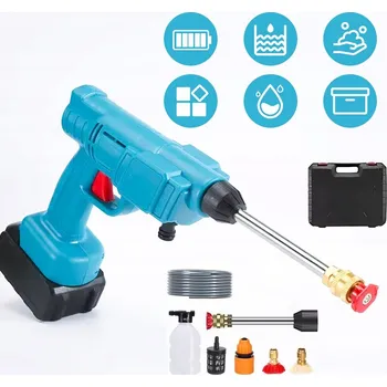 Vysokotlaký čistič Akumulátorová tlaková myčka 48V s bezdrátovým provozem a sáním vody