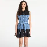Šaty Karl Lagerfeld Jeans Mixed Material Dress Washed Blue/ Black M