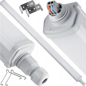 Zářivkové svítidlo Hermetické LED svítidlo 30W 6500K 3600lm 120cm Phillips pro přisazenou montáž do garáže