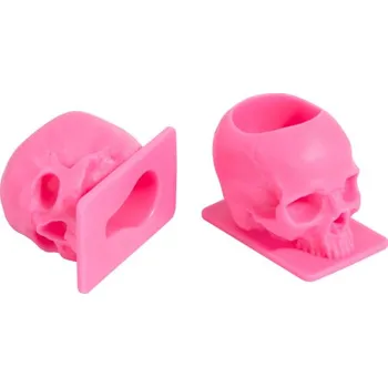 Saferly kalíšky 3D lebka, růžové 16mm - 100ks