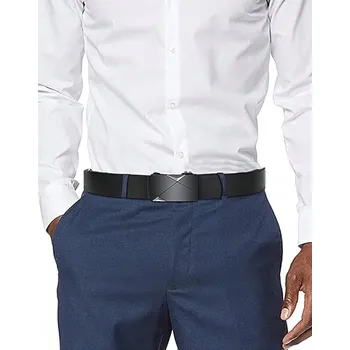 Opasek Pánský ekokožený PÁSEK ke kalhotám AUTOMATICKÁ přezka, 120 cm