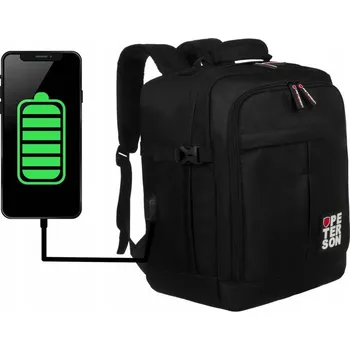 Sportovní batoh Cestovní taška Peterson PTN PLG-03-T BLACK+R