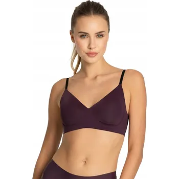 Podprsenka Julimex Měkká podprsenka s kosticemi T-shirt Bra dark plum L