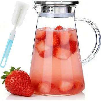 Skleněný džbán karafa žáruvzdorná z borosilikátového skla 2l