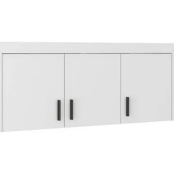 Šatní skříň Nástavec na skříň ELENA 3D, bílý, 133 cm