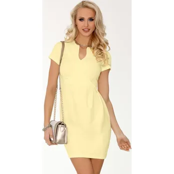 Dámské šaty Elegantní šaty s malým výstřihem Matiria Barva: Žlutá, Velikost: 2XL