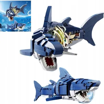 ostatní stavebnice STAVEBNICE PRO SKLÁDÁNÍ 687 DÍLŮ ŽRALOK MECHANICKÉ SE SVĚTLEM MODEL MOŘSKÝ 12+