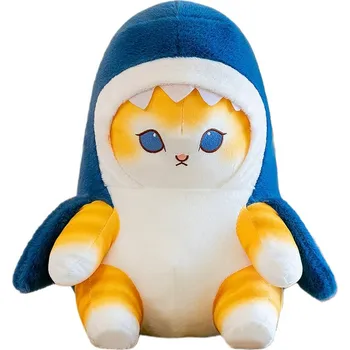 plyšák PLYŠOVÁ HRAČKA PLYŠOVÝ MAZLÍČEK PŘÍTULNÍČEK SLADKÁ KOČKA ŽRALOK KOŽÍŠEK 2v1 24 cm