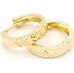 Zlaté náušnice kruhy zdobené 1,60g