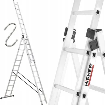 Žebřík Žebřík 3x12 na schody HIGHER 150 kg, univerzální