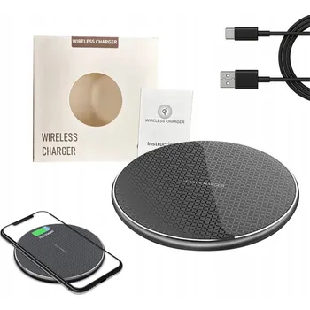 Indukční nabíječka QI bezdrátová 20W LED + kabel USB-C 1M