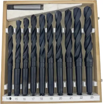 Příslušenstí k soustruhu Vrtáky HSS s kuželovou stopkou, 14 - 23 mm, sada 10 kusů