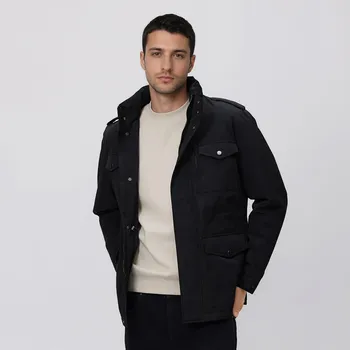 Dámský kabát Reserved - Voděodolná bunda s kapucí - černý - 678IE-99X - 678IE-99X-M