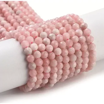 Drahý kámen Opál růžový, fasetovaný, 4 mm, balení 5 ks