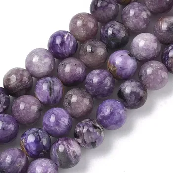 Čaroit, 6,8-7,5 mm, půlšňůra 19 cm (cca 29 korálků)