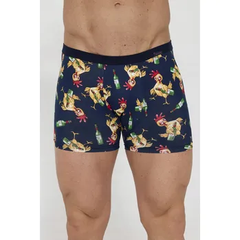 Pánské spodní prádlo Pánské boxerky Cornette Tattoo 280/255 Chicken vel. XL (50) kohouti vínová