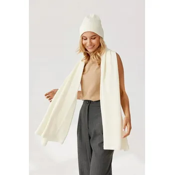 Šála Dámská šála Ander z merino vlny, zimní šátek PENELOPE OFF WHITE 60x170 cm