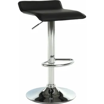 Barová židle Barová stolička, ekokoža čierna/chróm, LARIA NEW (akce)