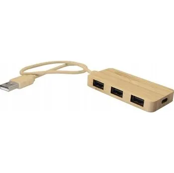 USB hub Bambusový USB a USB-C hub B'RIGHT | Kenzie