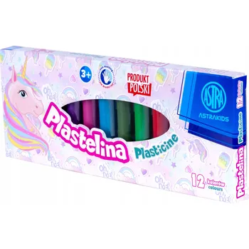 Modelovací hmota Školní plastelína Jednorožec 12 barev Astra - kvalitní a pevná