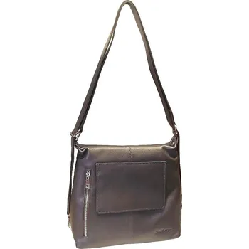 SendiDesign VAL-867 kožená kabelka (batoh) tm.hnědá