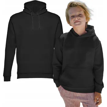 Chlapecká mikina Dětská bavlna dětská mikina TH Clothes černá, velikost 152