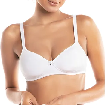 Dámské oblečení Bavlněná podprsenka bílá, přírodní, měkká, bez kostic Sielei 75C