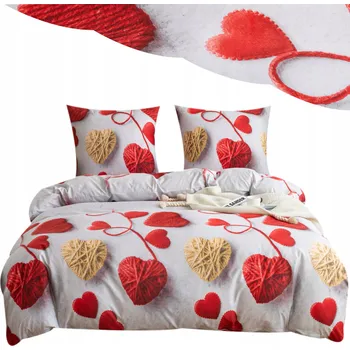 Povlečení Povlečení 140x200 Sada Povlečení 2-dílná 3D sada Srdce lásky