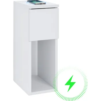 Noční stolek NOČNÍ STOLEK ÚZKÝ SE ZÁSUVKOU, noční stolek s poličkou, rozměry: 20 x 30 x 55 cm