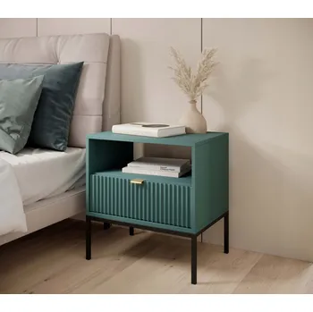 Noční stolek MISHEEL noční stolek - modrozelený / abrasive