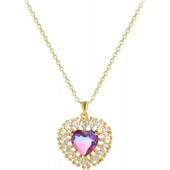 Náhrdelník Dámský Náhrdelník SC - 38903 - Fialová/Zlatá KP-38903