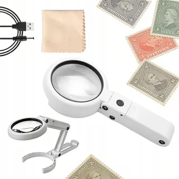 Lupa LED LUPA SKLO ZVĚTŠOVACÍ PRO ČTENÍ 5/11x ZVĚTŠENÍ S PODSVÍCENÍM