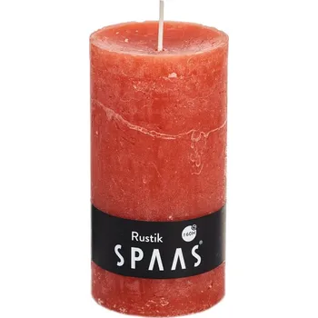 Svíčka Sloupová svíčka SPAAS RUSTIK 13 cm oranžová