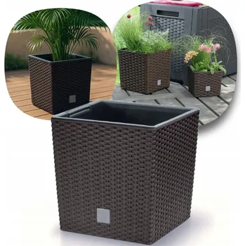 Květináč Béžový plast Květináč Prosperplast 20,2 cm x 20 x 20,2 cm