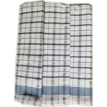 Utěrka Kuchyňské utěrky EGYPTSKÁ BAVLNA 38, modré káro/proužky, 3 kusy, 50x70cm