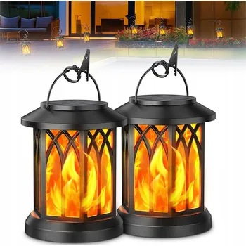 Venkovní osvětlení 2X solární LED lampy k zavěšení ven, solární lucerny, dekorace