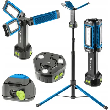 Akumulátorový LED reflektor se stativem Hogert HT1E450 7000 lm