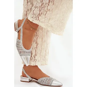 Dámské sandále Boto Dámské sandály s pleteným na platformě Nivorra Barva: Stříbrná, Velikost: 40